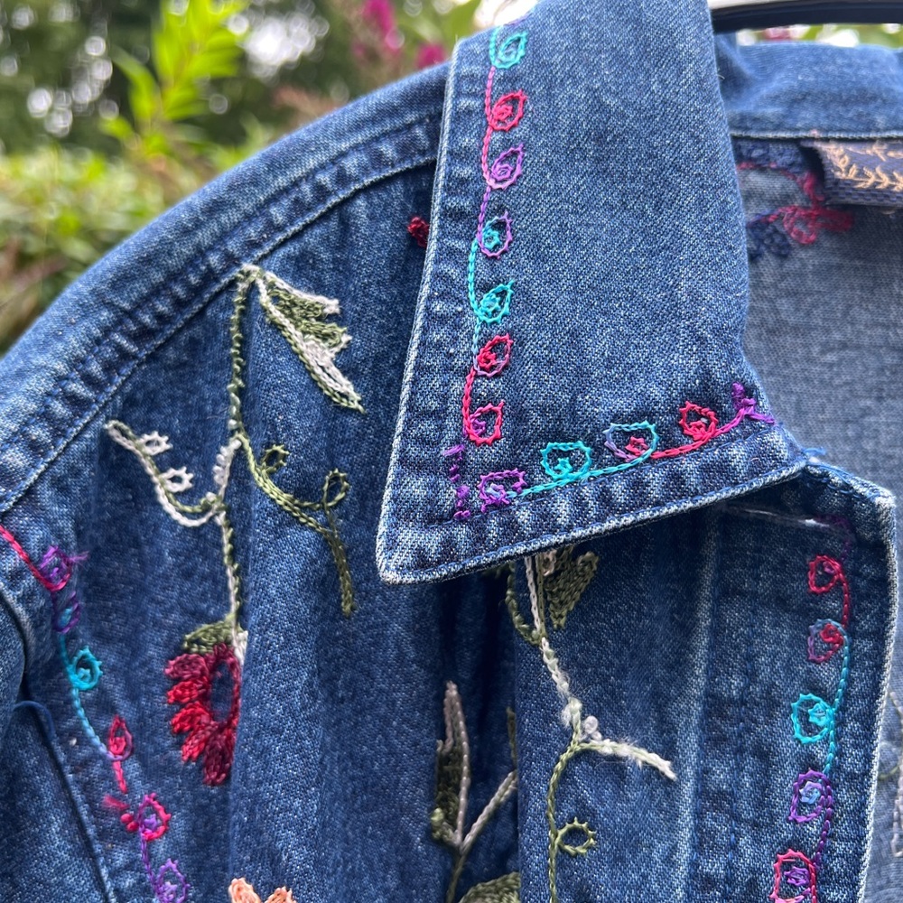 Embroidered Denim Jacket - Picture 7 of 9